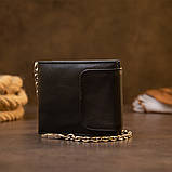 Портмоне з ланцюжком Vintage 20424 Чорне 11х9х1, фото 5