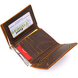 Портмоне з ланцюжком матове Vintage 20439 Коричневе 11х8х2,2, фото 3