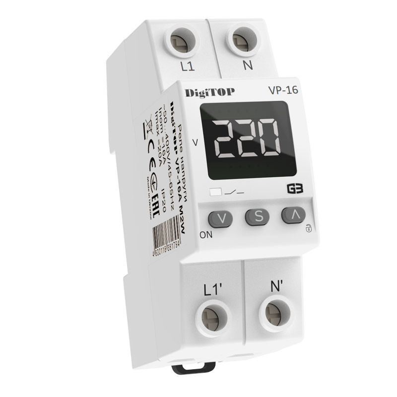 Реле напруги DigiTOP VP-16A M2W
