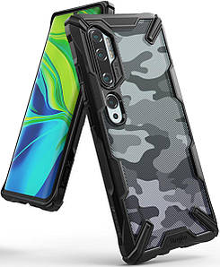 Чохол Ringke Fusion X Design для Xiaomi Mi Note 10/ Mi Note Pro 10 Camo Black (XDXI0005)