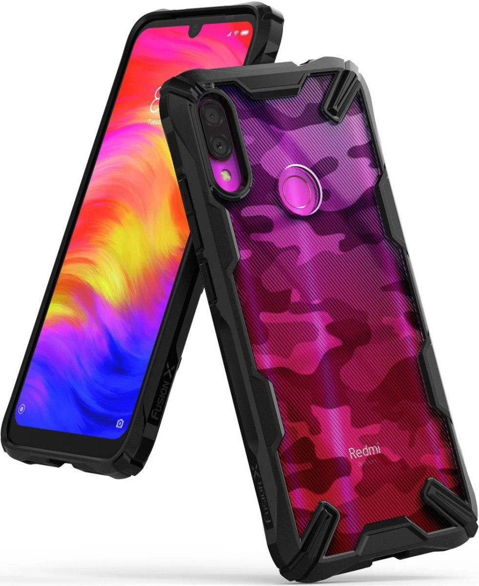 Чохол Ringke Fusion X Design для Xiaomi Redmi Note 7 / Note 7 Pro Camo Black (XDXI0002), фото 1