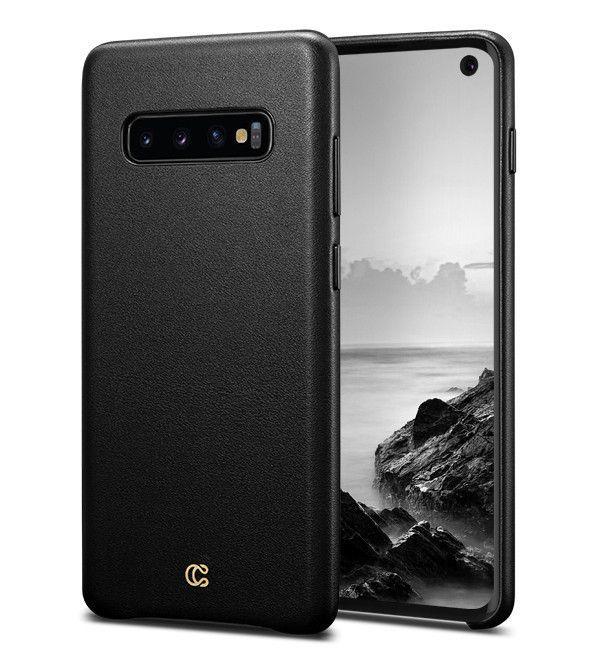 Чохол Spigen Cyrill Smooth Leather для Samsung Galaxy S10 Black (605CS25971)
