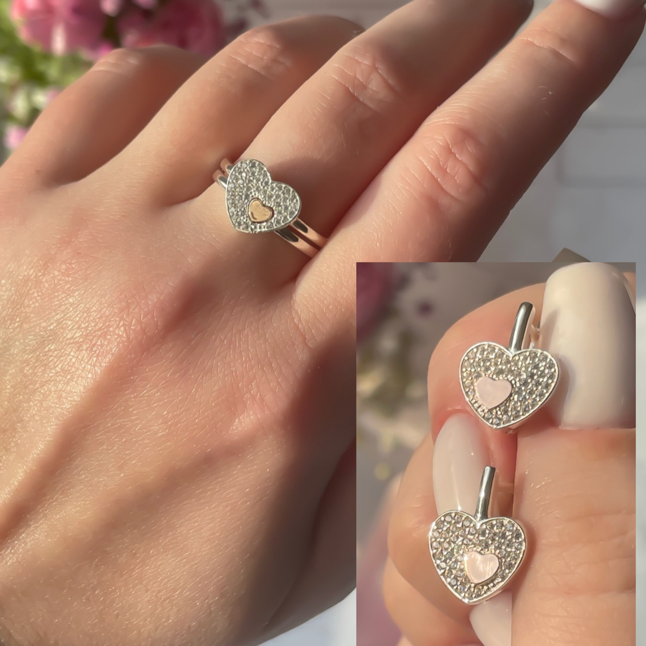 Набір сережки та каблучка, фото 1