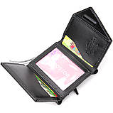 Портмоне кишенькове 11336 Grande Pelle Чорне, фото 3