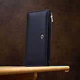 Жіночий шкіряний гаманець ST Leather Accessories 19382 Темно-синій, фото 6