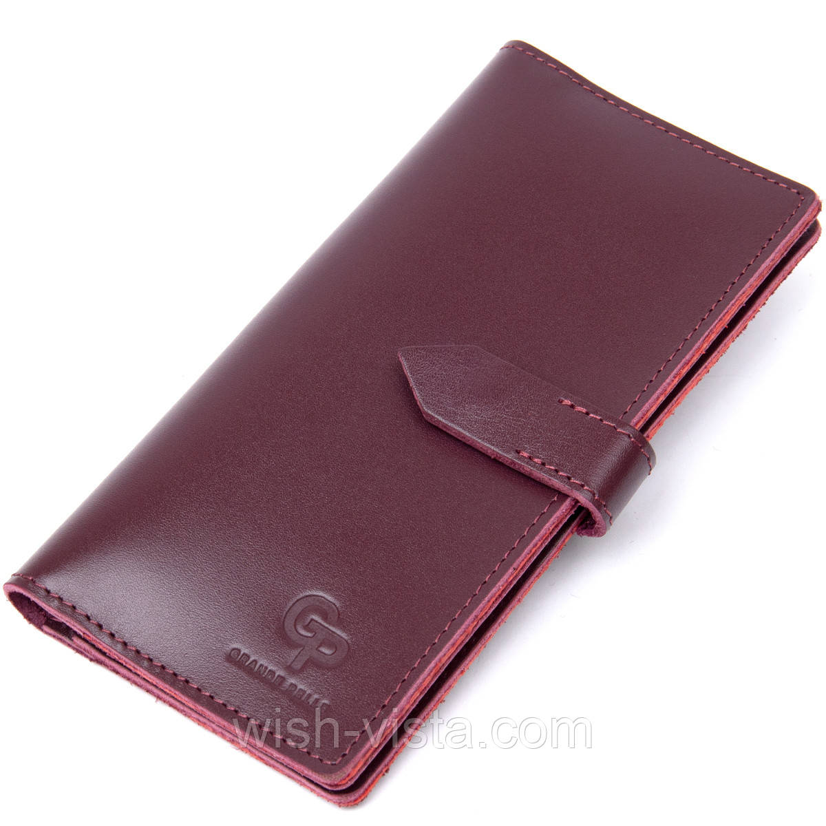 Шкіряне портмоне GRANDE PELLE 11467 Бордове, фото 1