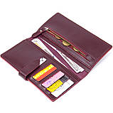 Шкіряне портмоне GRANDE PELLE 11467 Бордове, фото 4