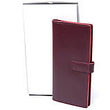 Шкіряне портмоне GRANDE PELLE 11467 Бордове, фото 5