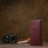 Шкіряне портмоне GRANDE PELLE 11467 Бордове, фото 7