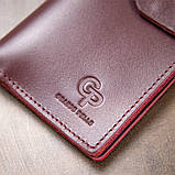 Шкіряне портмоне GRANDE PELLE 11467 Бордове, фото 8