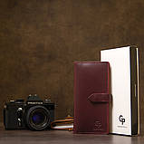 Шкіряне портмоне GRANDE PELLE 11467 Бордове, фото 9