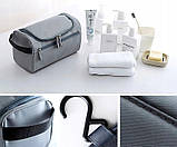 Дорожня косметичка несесер з гачком для підвішування Edibazzar Сірий (3064100539713), фото 5