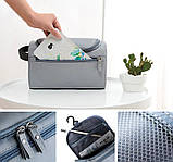 Дорожня косметичка несесер з гачком для підвішування Edibazzar Сірий (3064100539713), фото 6