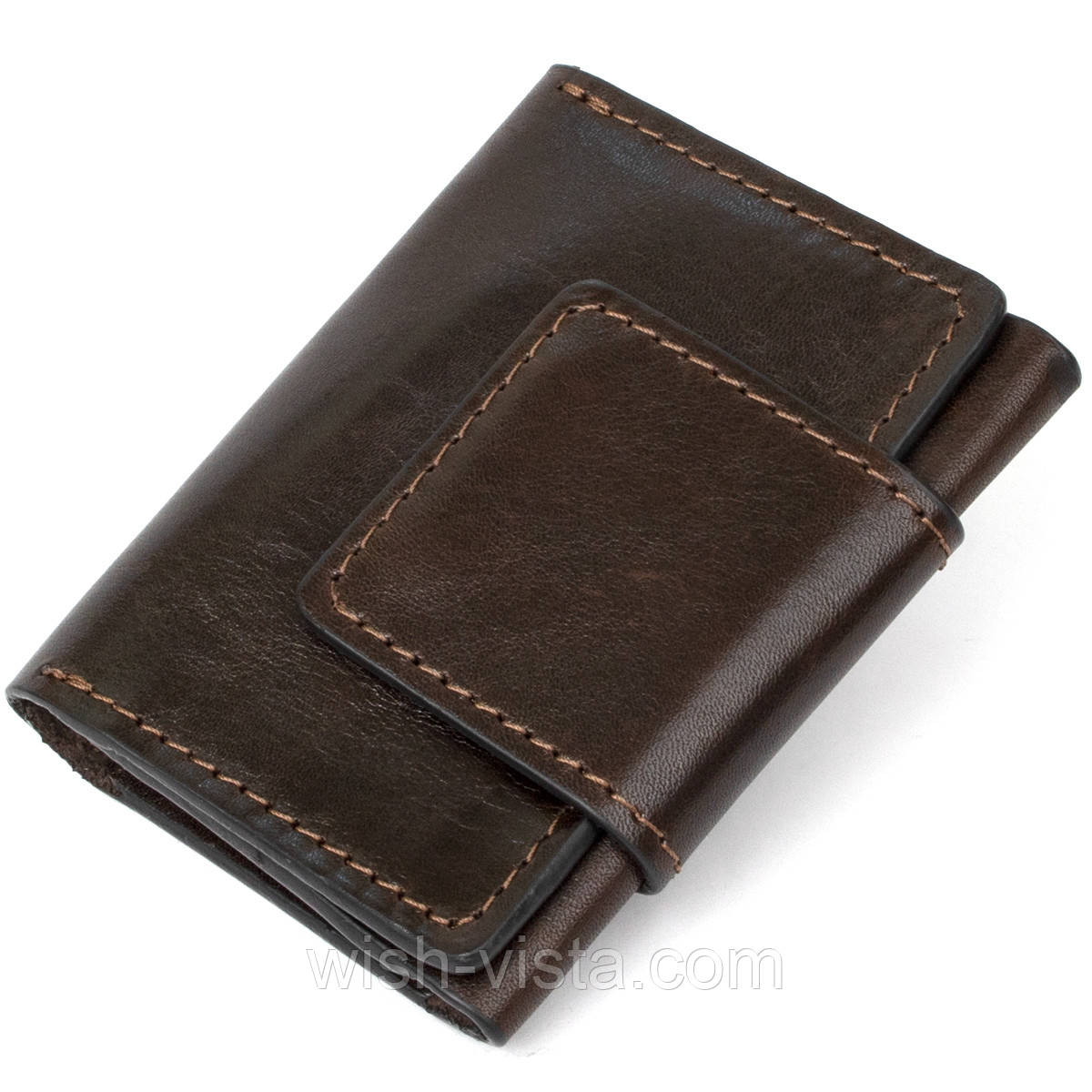 Шкіряна візитниця GRANDE PELLE 11410 Темно-коричневий, фото 1