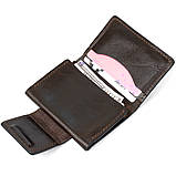 Шкіряна візитниця GRANDE PELLE 11410 Темно-коричневий, фото 4