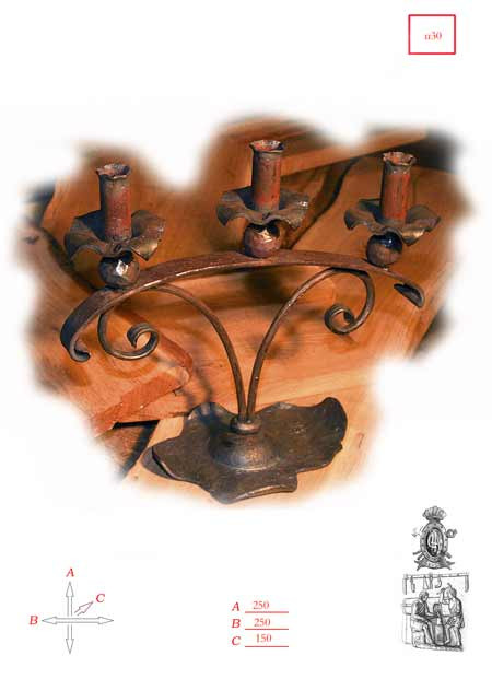 Кований свічник П30, фото 1