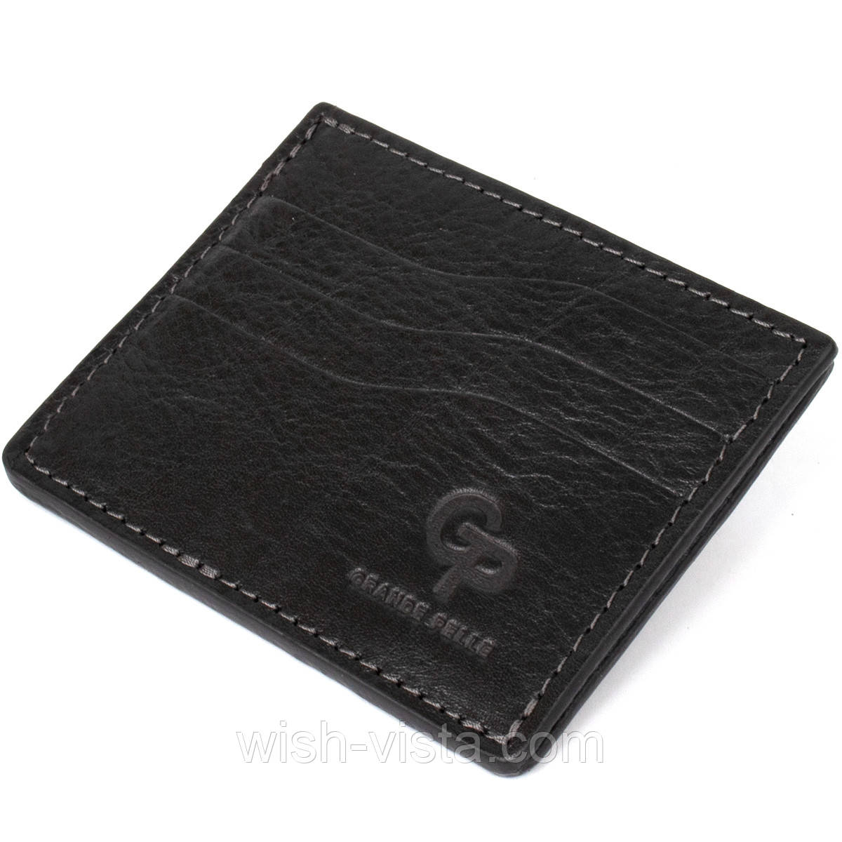 Шкіряний картхолдер GRANDE PELLE 11500 Чорний, фото 1