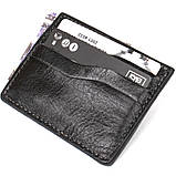 Шкіряний картхолдер GRANDE PELLE 11500 Чорний, фото 3