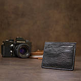 Шкіряний картхолдер GRANDE PELLE 11500 Чорний, фото 7