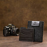 Шкіряний картхолдер GRANDE PELLE 11502 Чорний, фото 8
