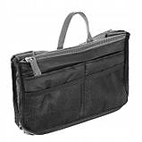 Дорожня косметичка несесер Satis Чорний із сірим (02712 black), фото 4