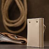 Шкіряна ключниця GRANDE PELLE 11523 Бежевий, фото 6