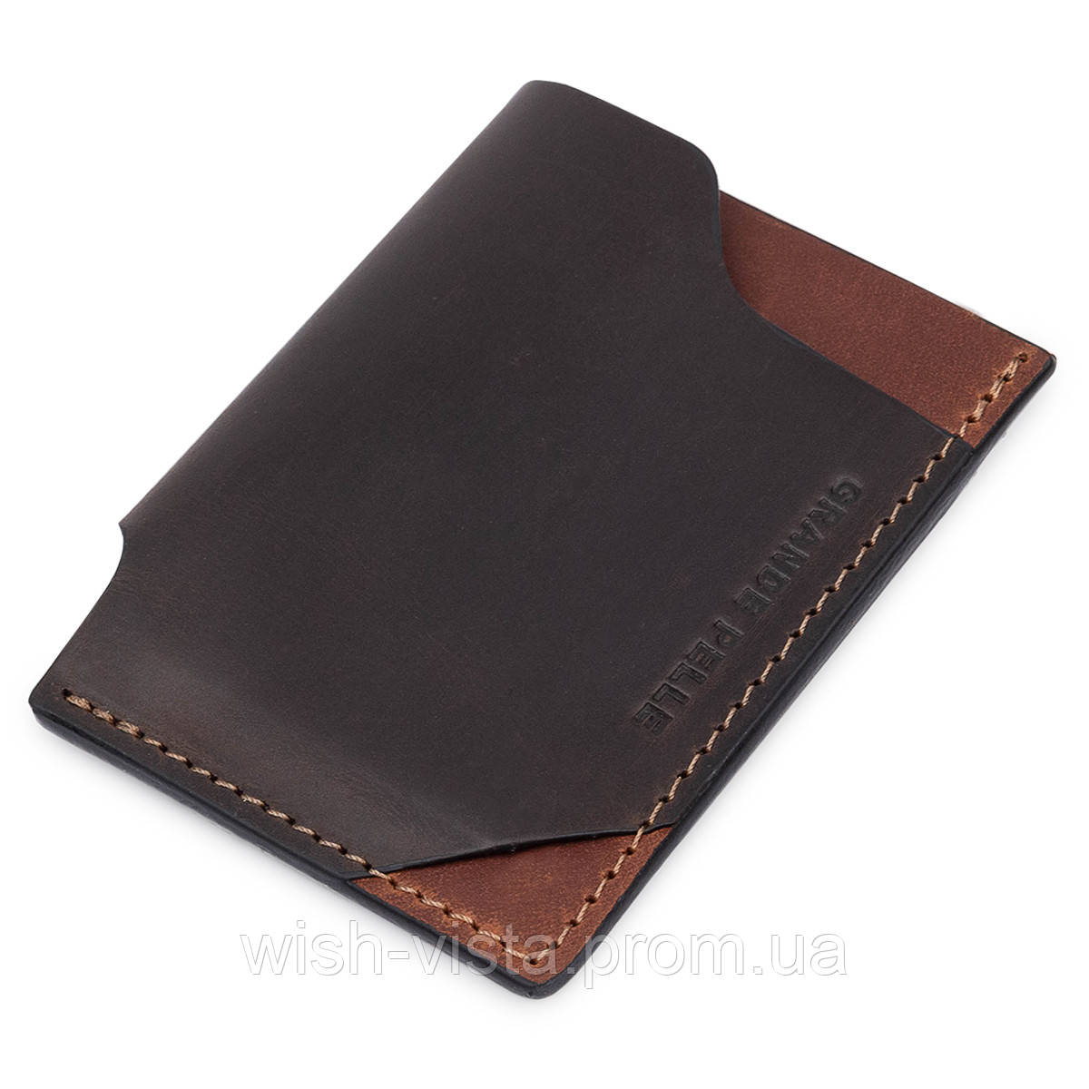 Шкіряний картхолдер GRANDE PELLE 11534 Коричневий, фото 1