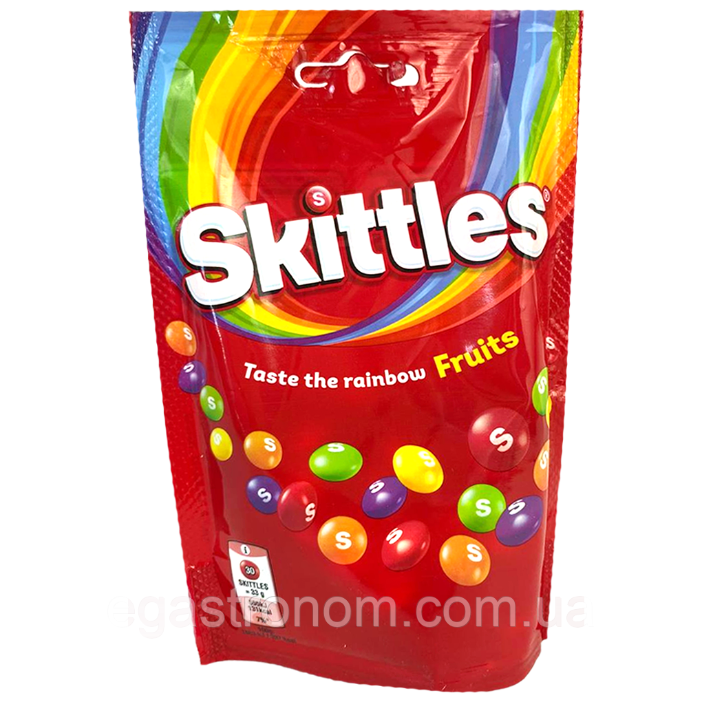 Драже фруктовий Скітлс Skittles fruits 160g 15шт/ящ (Код: 00-00013317), фото 1