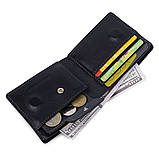 Шкіряне чоловіче портмоне GRANDE PELLE 11552 Синій, фото 4