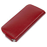 Шкіряний жіночий гаманець на блискавці GRANDE PELLE 11563 Червоний, фото 2