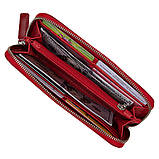 Шкіряний жіночий гаманець на блискавці GRANDE PELLE 11563 Червоний, фото 3