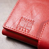 Жіночий гаманець у три складання GRANDE PELLE 11564 Червоний, фото 10