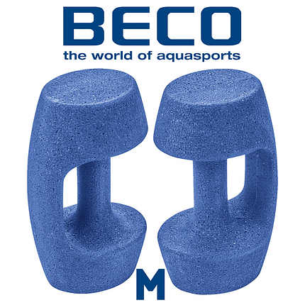 Гантелі для аквафітнесу гантелі для аквааеробіки аква-гантелі BECO 9628 розмір M (14,5 х 23,5 см), фото 1