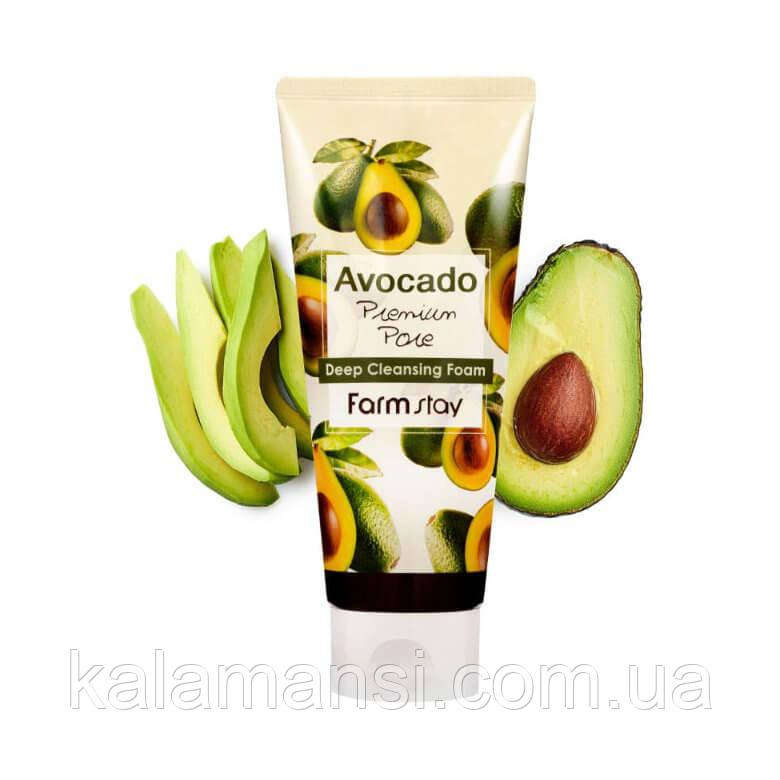 Пінка з авокадо Farm Stay Avocado Premium Pore Deep Cleansing Foam 180мл