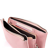 Місткий клатч на два відділення жіночий ST Leather 19250 Рожевий 19,2х10х2, фото 4