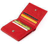Компактний гаманець ST Leather 19259 Червоний 10х9х1,3 см, фото 3