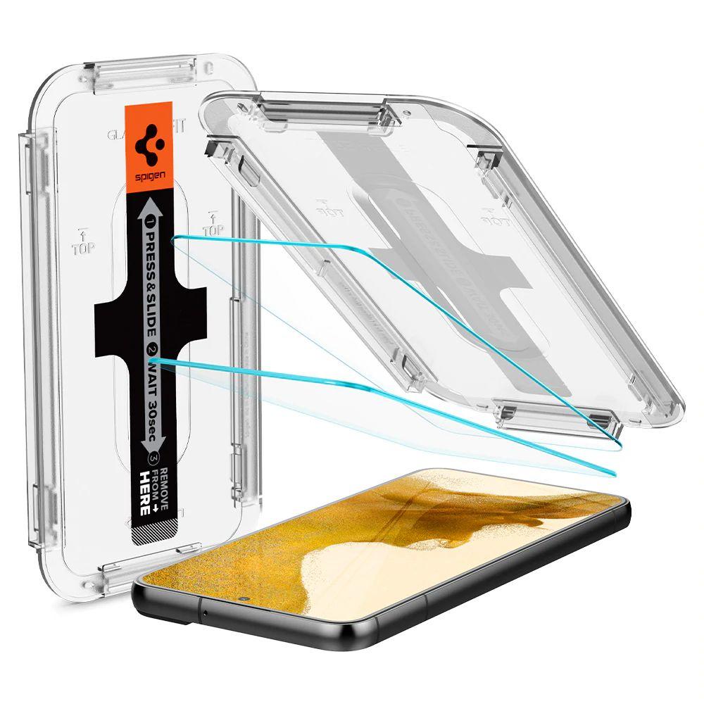 Захисне скло Spigen Glas.tR EZ FIT 2-Pack для Samsung Galaxy S22 Clear (AGL04151)