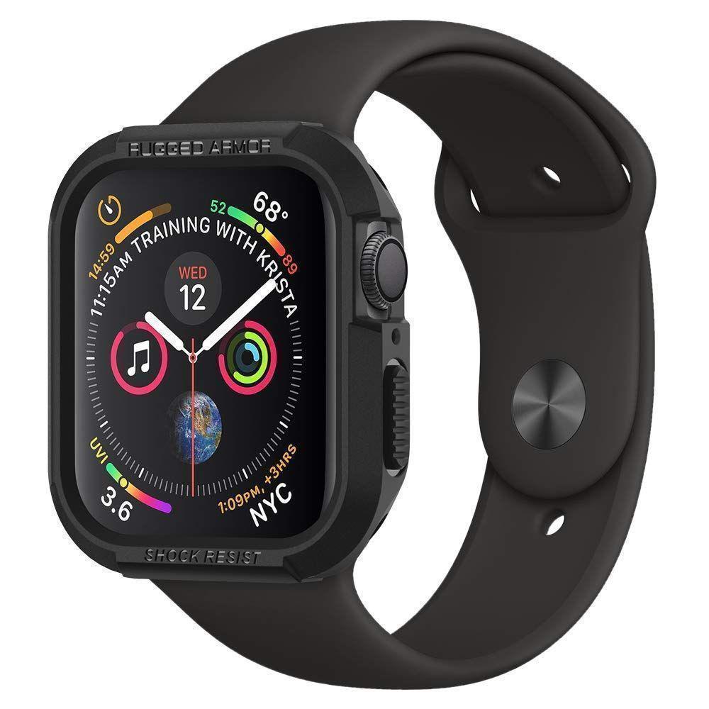 Чохол Spigen Rugged Armor для Apple Watch 4/5/6/SE/7/8/9 44/45mm Black (062CS24469), фото 1