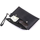 Шкіряна матова тревел-косметичка унісекс Shvigel 16426 Чорний, фото 3