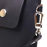 Шкіряна матова тревел-косметичка унісекс Shvigel 16426 Чорний, фото 4