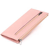 Горизонтальний тонкий гаманець зі шкіри жіночий ST Leather 19325 Рожевий 19х9,5х2,5 см, фото 2