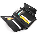 Гаманець зі шкіри на клямці ST Leather369 Чорний 19х9,5х2,5 см, фото 5