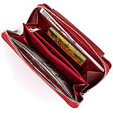 Гаманець зі шкіри на клямці ST Leather 19341 Бордовий 19х9,5х2,5 см, фото 5