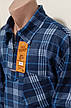 Тепла чоловіча сорочка фланель Ao Long Com vd-0052 синя картата, тепла чоловіча сорочка з начосом на зиму, фото 7
