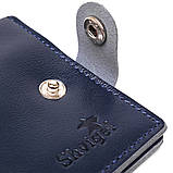 Шкіряне компактне портмоне Shvigel 16444 Синє, фото 3