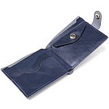 Шкіряне компактне портмоне Shvigel 16444 Синє, фото 4