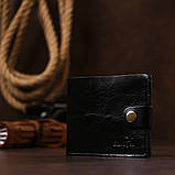 Шкіряне портмоне для чоловіків Shvigel 16460 Чорний, фото 6