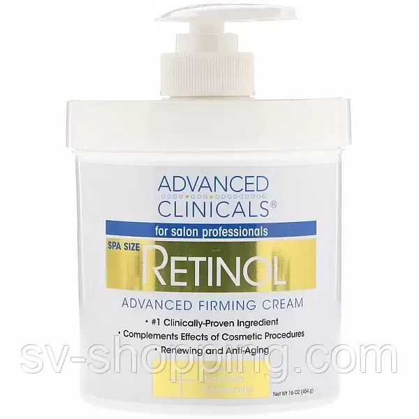 Ретинол крем, що зміцнює advanced clinicals (retinol advanced firming cream) 454 г
