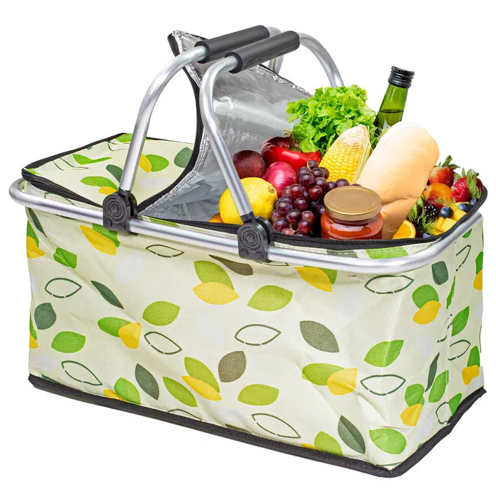 Ізотермічна сумка-холодильник для пікніка 38х24х19 см / кошик для пікніка Cool Box, фото 1