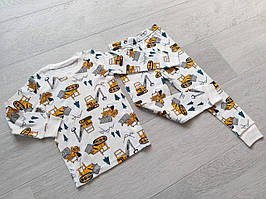 Піжама на хлопчика 4-8 років з булбдозерами арт. 702